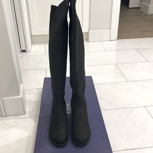 Stuart Weitzman Black Pindot Nappa 5050 Boot